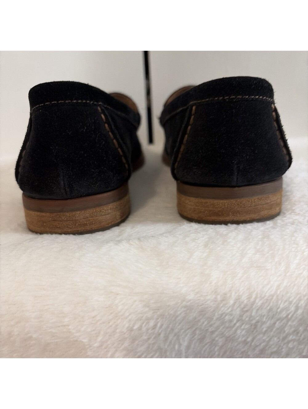 NWOT Born BLY Penny Loafers Black Suede Loafer Size 8.5 BR0017800 - Picture 3 of 5